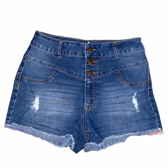 Charlotte Russe Refugee Denim Shorts | Size 4 - Picture 1 of 3